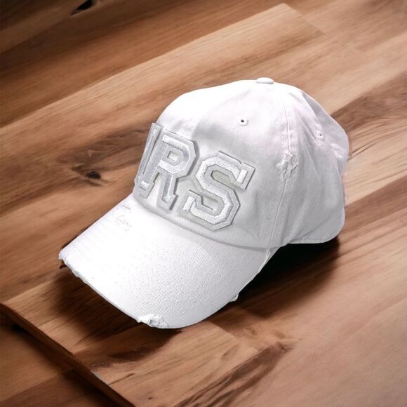 NWT Wool + Pepper Co. MRS Bride White Distressed Hat main image 4